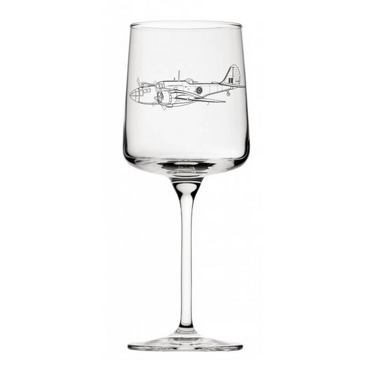 martin 187 baltimore aircraft wine glass digital engraving mockup / engraving preview