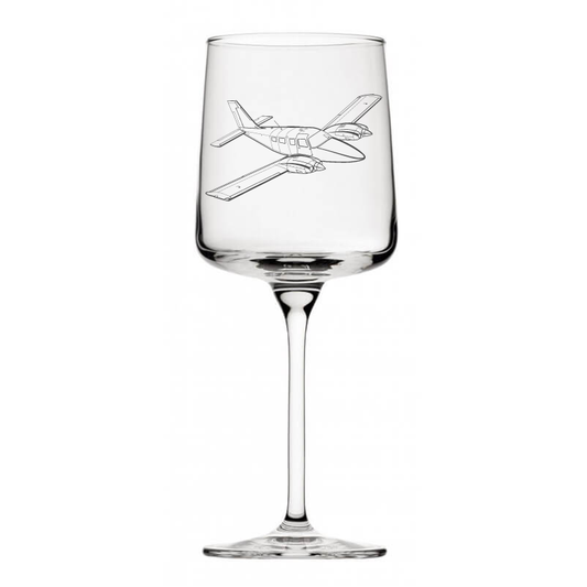 pa34 seneca aircraft wine glass digital engraving mockup / engraving preview