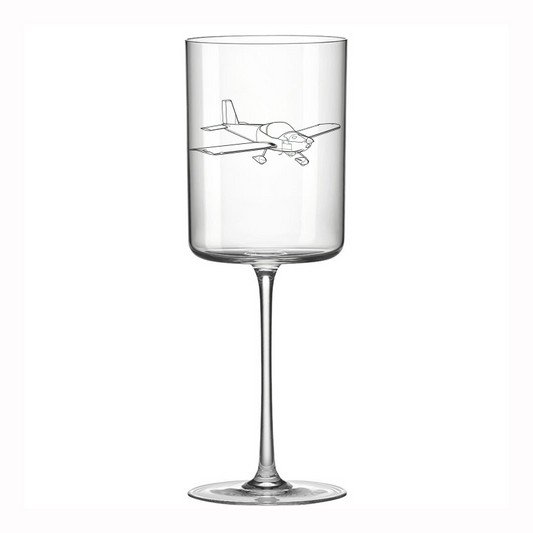 vans rv12 aircraft wine glass digital engraving mockup / engraving preview