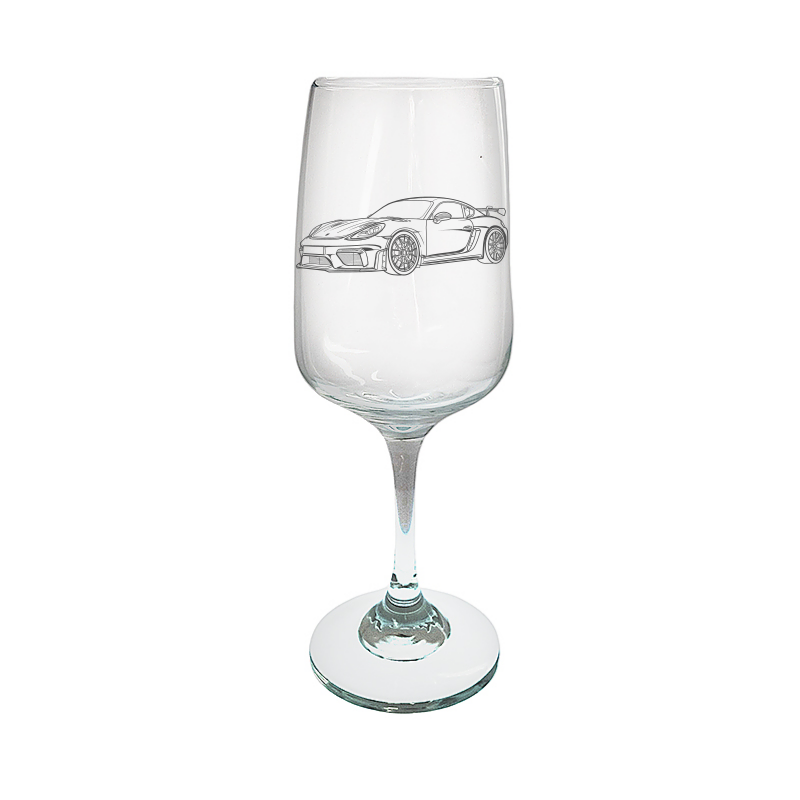 p gt4 car wine glass digital engraving mockup / engraving preview