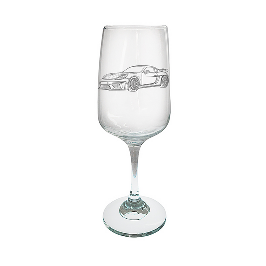 p gt4 car wine glass digital engraving mockup / engraving preview