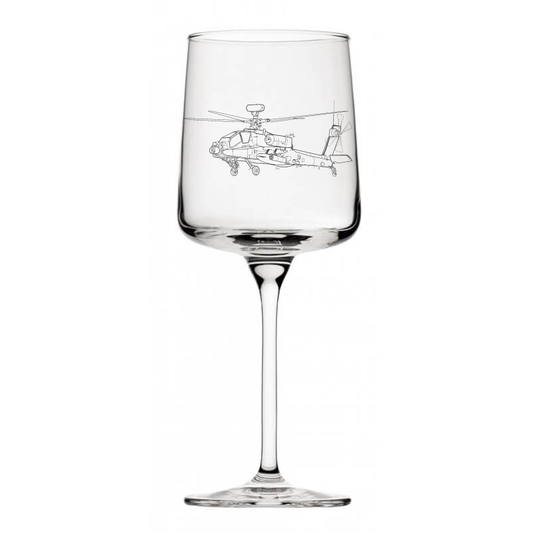 apache helicopter wine glass digital engraving mockup / engraving preview