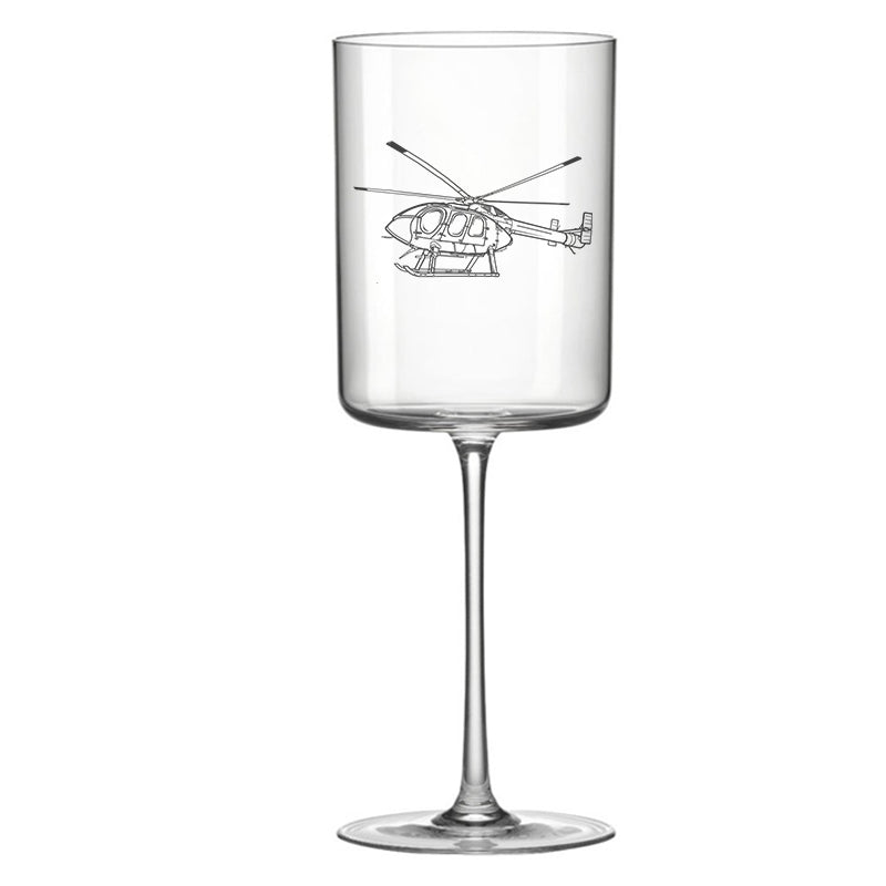 md600n helicopter wine glass digital engraving mockup / engraving preview