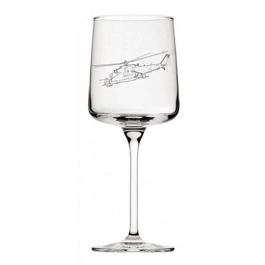 mi24 hind helicopter wine glass digital engraving mockup / engraving preview
