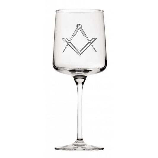 masonic regalia wine glass digital engraving mockup / engraving preview
