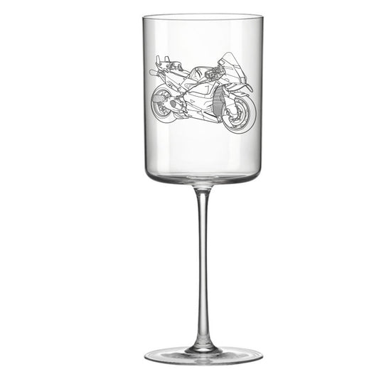 April GP25 Motorcycle Wine Glass