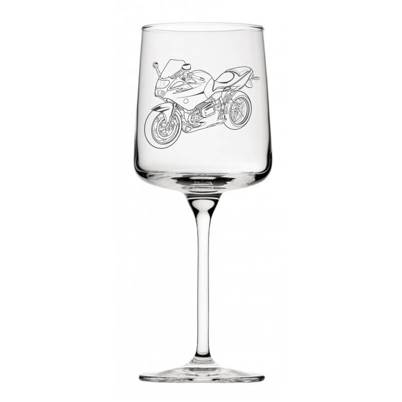 bm r1100 motorcycle wine glass digital engraving mockup / engraving preview