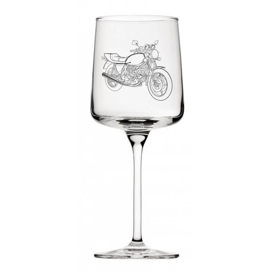 duc900sd motorcycle wine glass digital engraving mockup / engraving preview