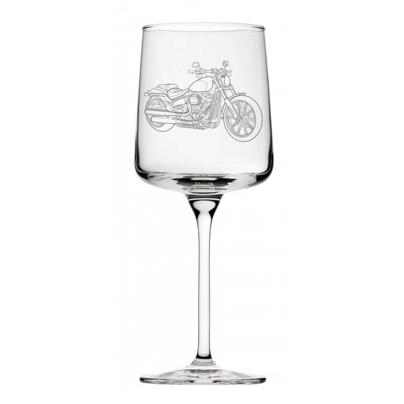 hd breakout motorcycle wine glass digital engraving mockup / engraving preview