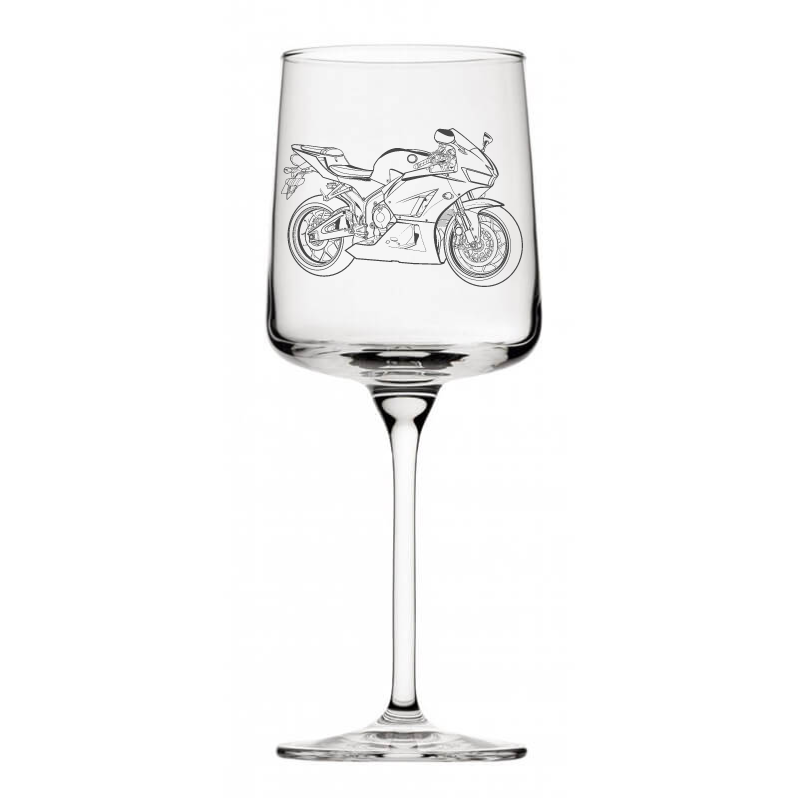 hon fireblade motorcycle wine glass digital engraving mockup / engraving preview