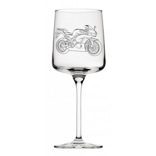 hon fireblade motorcycle wine glass digital engraving mockup / engraving preview