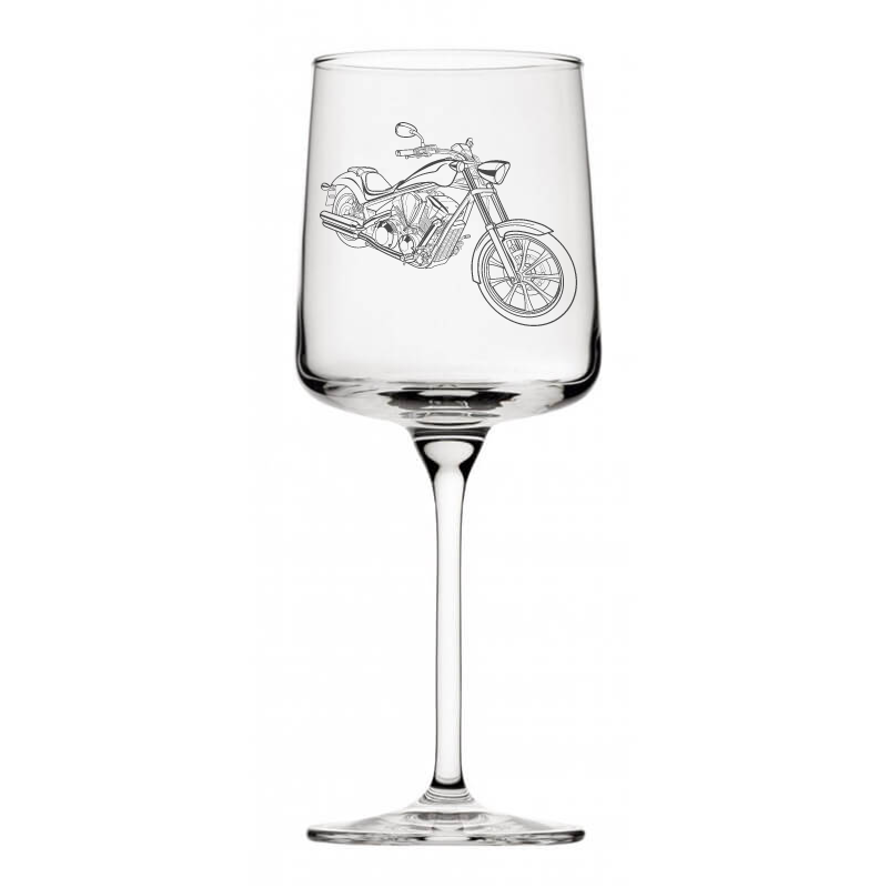 hon fury motorcycle wine glass digital engraving mockup / engraving preview