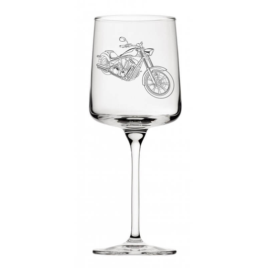 hon fury motorcycle wine glass digital engraving mockup / engraving preview