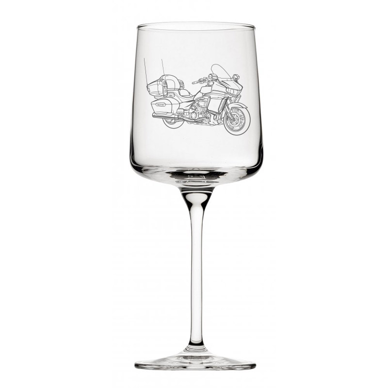yam star venture motorcycle wine glass digital engraving mockup / engraving preview
