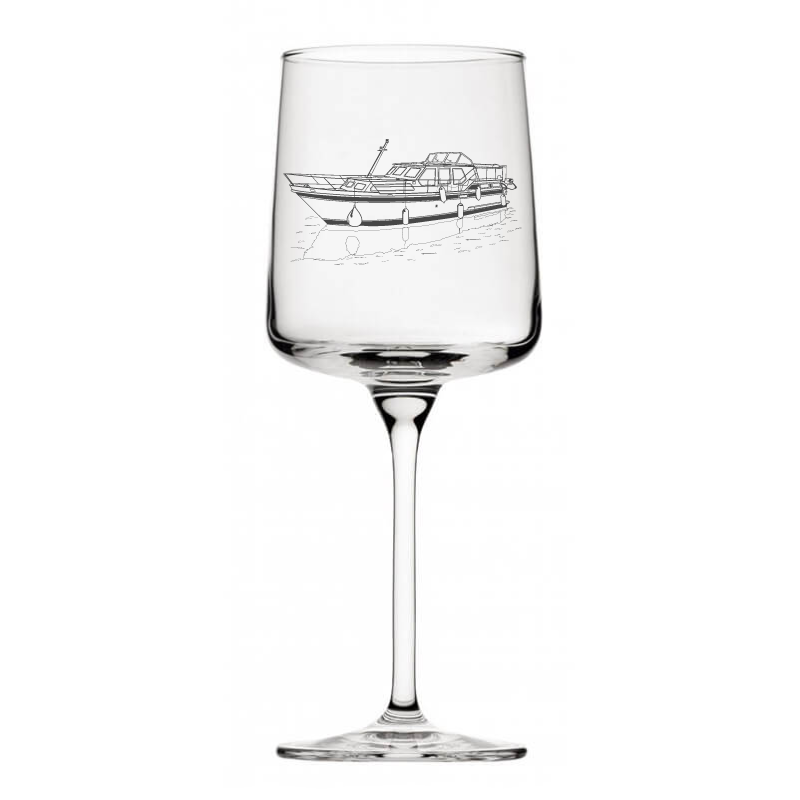 steven 1140 canal yacht wine glass digital engraving mockup / engraving preview