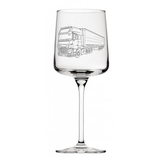 hgv lorry wine glass digital engraving mockup / engraving preview
