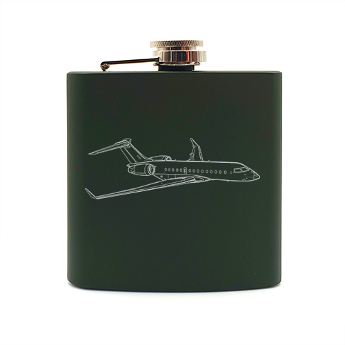 Bombardier Global Aircraft design on Hip Flask