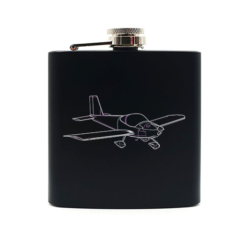 vans rv12 aircraft hip flask digital engraving mockup / engraving preview