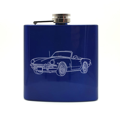 spitfire car hip flask digital engraving mockup / engraving preview