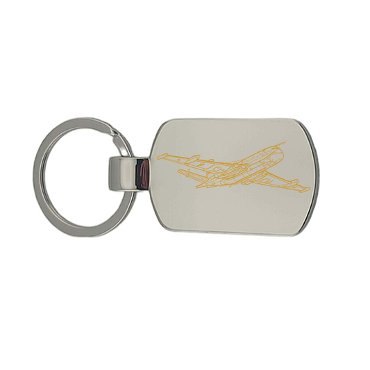 Mockup of our Hawker Siddeley Nimrod aircraft artwork on keyring