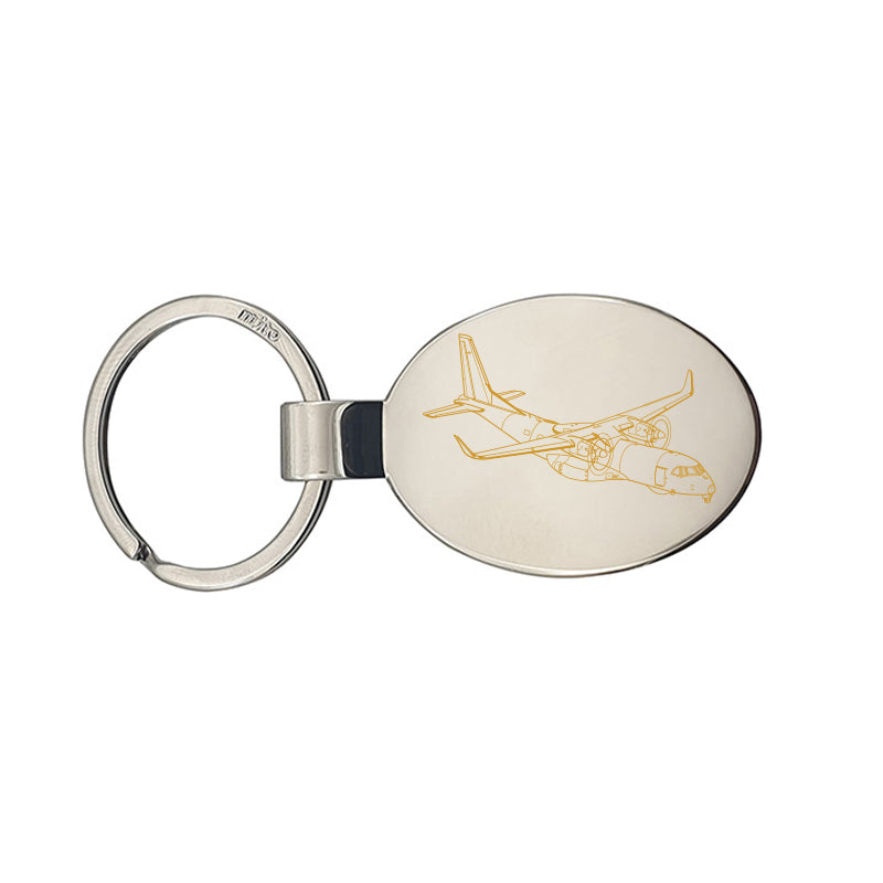 airbus c295 aircraft keyring digital engraving mockup / engraving preview