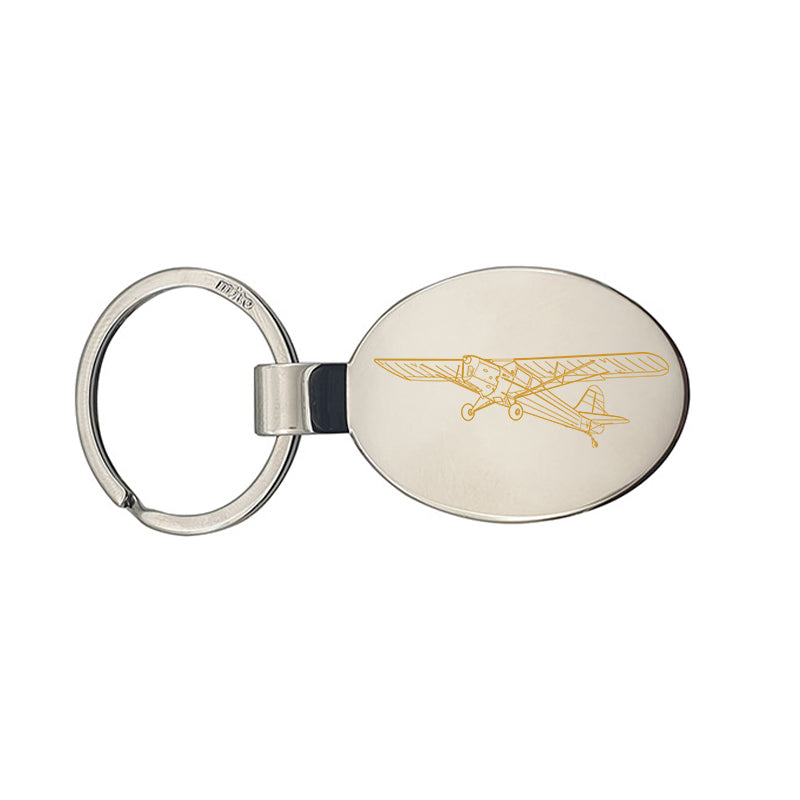 auster j series aircraft keyring digital engraving mockup / engraving preview