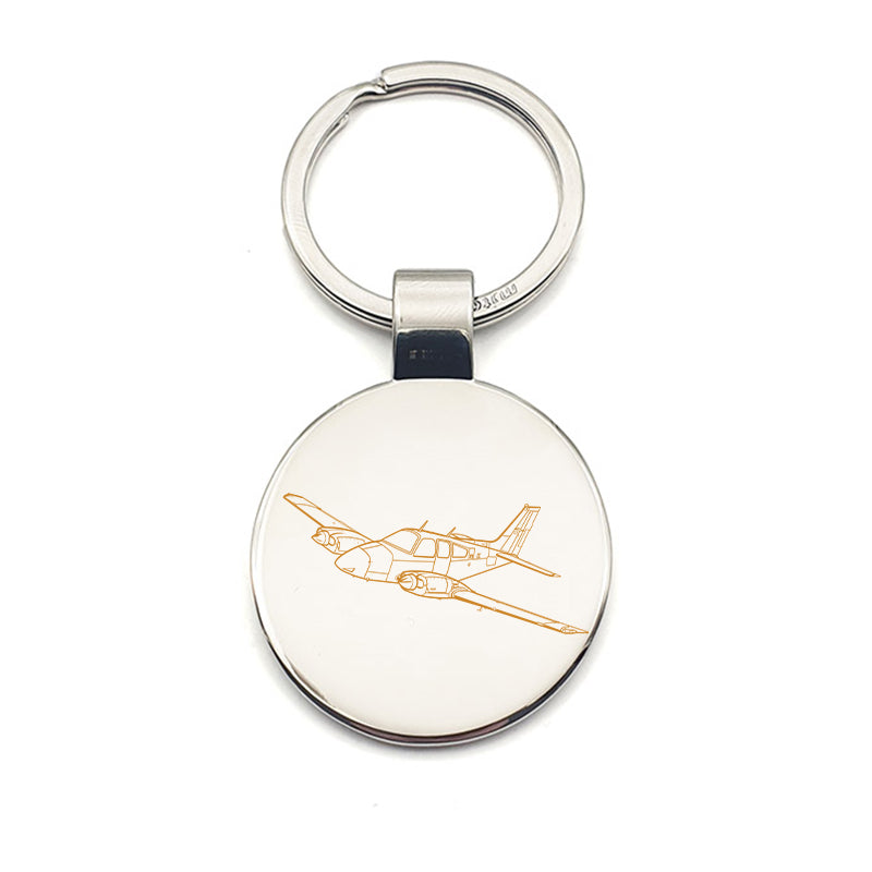 beechcraft baron  aircraft keyring digital engraving mockup / engraving preview