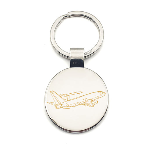 boeing e7 wedgetail aircraft keyring digital engraving mockup / engraving preview
