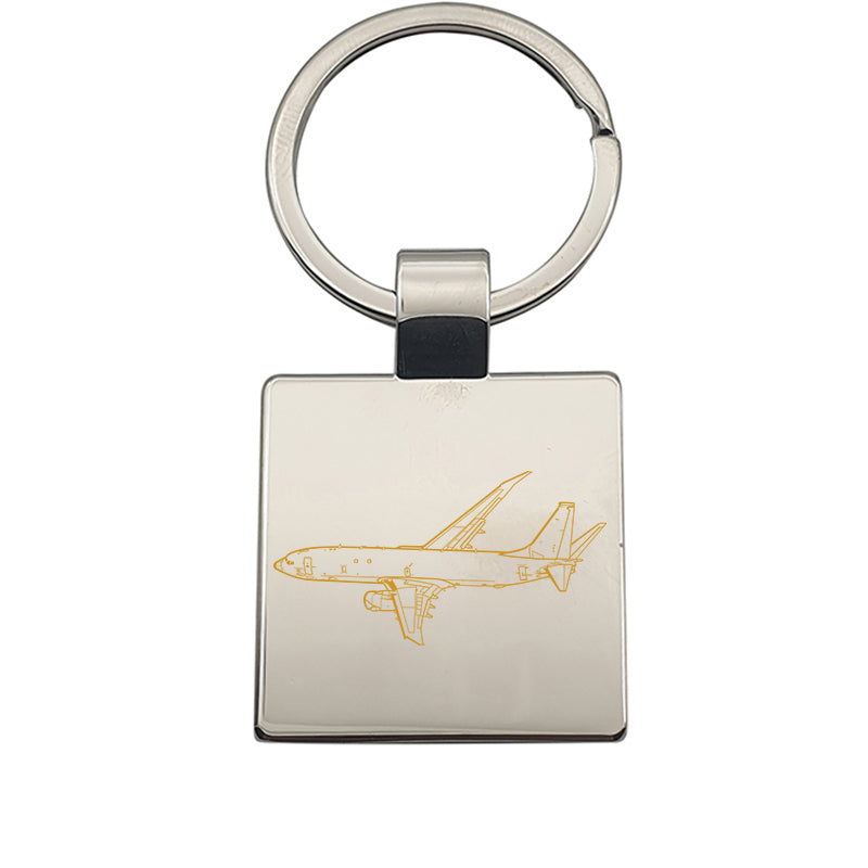boeing p8 poseidon aircraft keyring digital engraving mockup / engraving preview