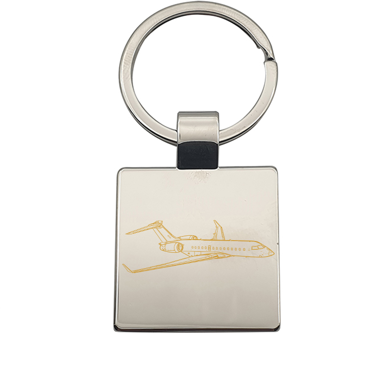 Bombardier Global Aircraft design on Square Keyring