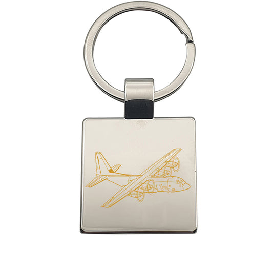 c130 hercules aircraft keyring digital engraving mockup / engraving preview
