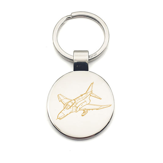 f4 phantom aircraft keyring digital engraving mockup / engraving preview