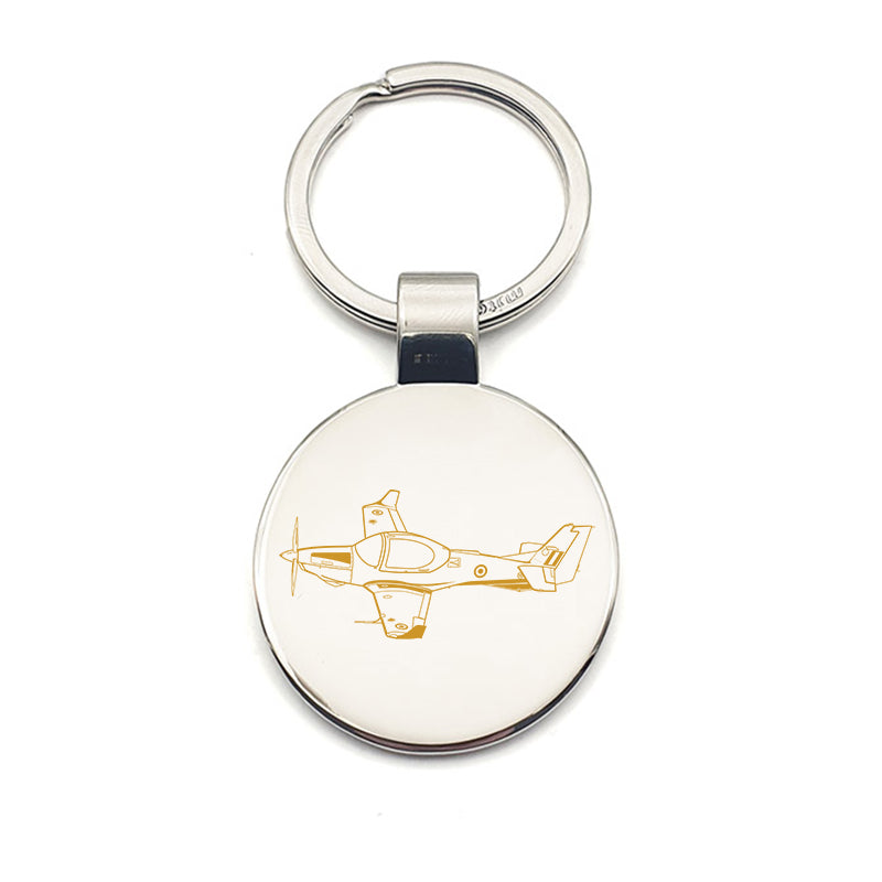 grob 120tp aircraft keyring digital engraving mockup / engraving preview