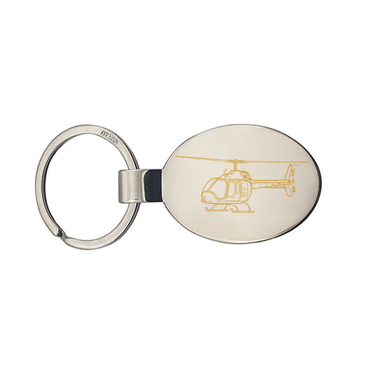 bell 505 jetranger helicopter keyring digital engraving mockup / engraving preview