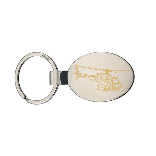 eurocopter as350 helicopter keyring digital engraving mockup / engraving preview