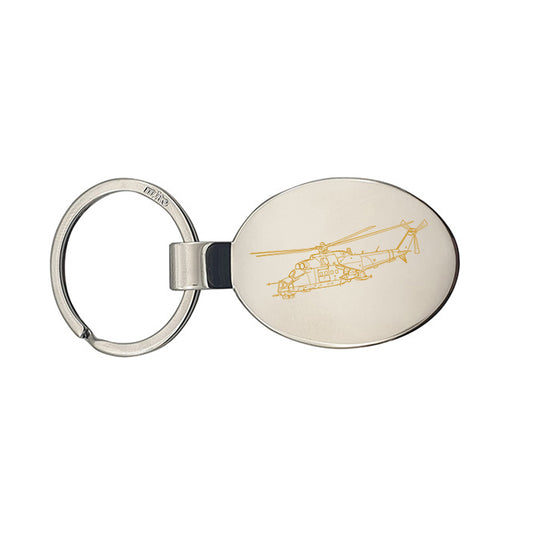 mi24 hind helicopter keyring digital engraving mockup / engraving preview