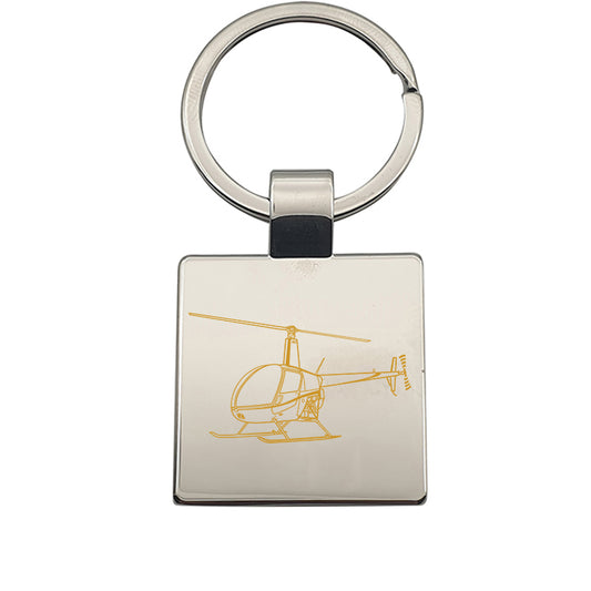 robinson r22 helicopter keyring digital engraving mockup / engraving preview