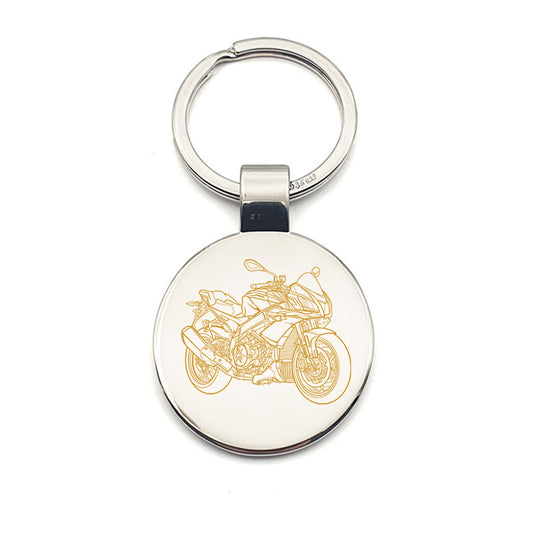 apri tuono 1100 motorcycle keyring digital engraving mockup / engraving preview