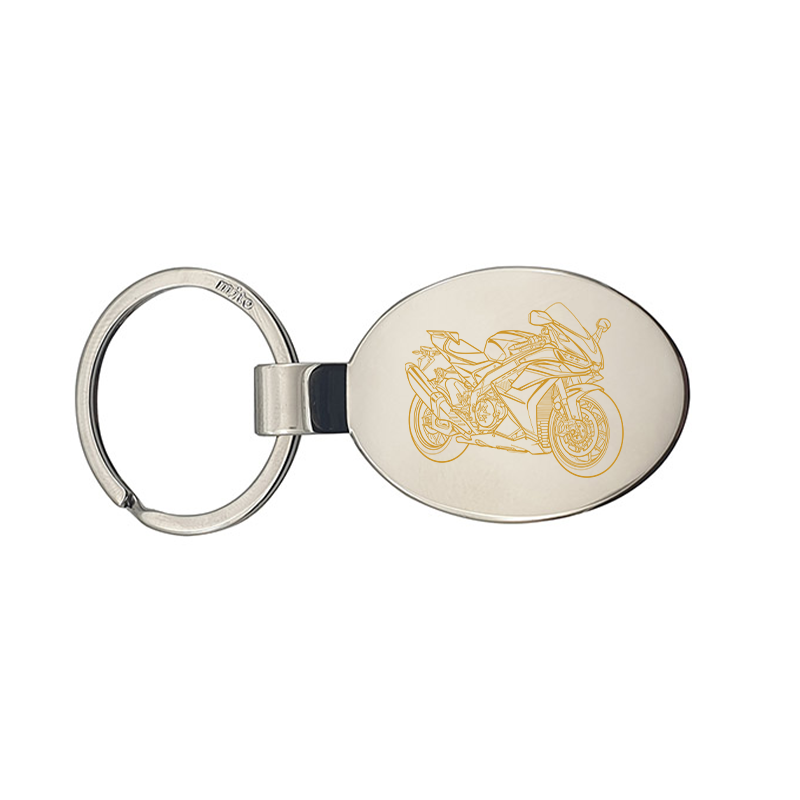 apri millie motorcycle keyring digital engraving mockup / engraving preview