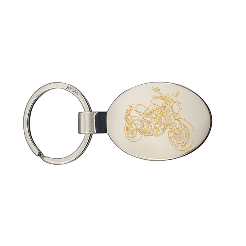 duc monster motorcycle keyring digital engraving mockup / engraving preview