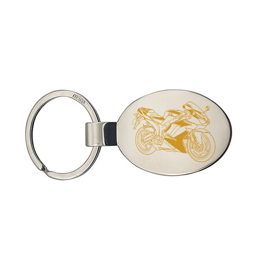 racing bike motorcycle keyring digital engraving mockup / engraving preview