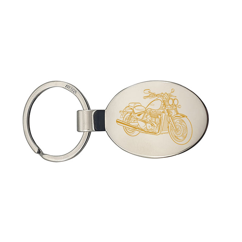 tri thunderbird motorcycle keyring digital engraving mockup / engraving preview