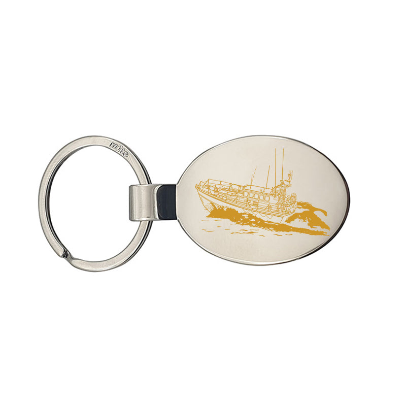 nautical mersey class lifeboat  keyring digital engraving mockup / engraving preview