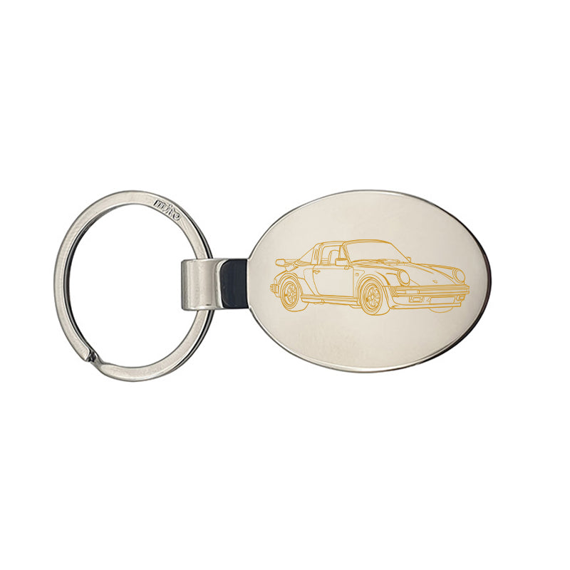911 carrera targa super sport car keyring digital engraving mockup / engraving preview