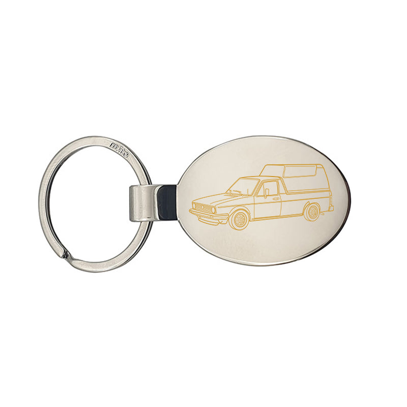 caddy van  keyring digital engraving mockup / engraving preview