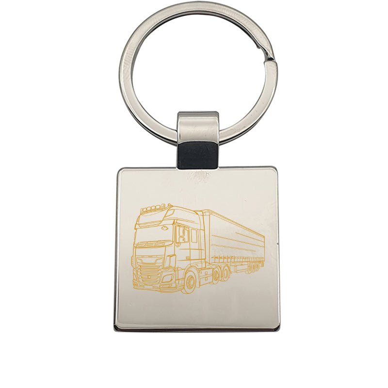 hgv lorry keyring digital engraving mockup / engraving preview