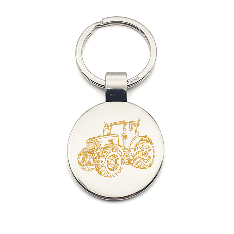 FM Tractor Themed Metal Keyring / Keychain Gift | Choose Your Shape ...
