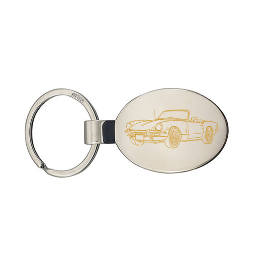 tri spitfire car keyring digital engraving mockup / engraving preview