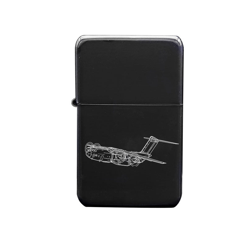 airbus a400m atlas aircraft cigarette lighter digital engraving mockup / engraving preview