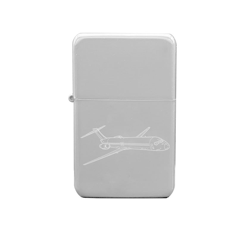 boeing 717 aircraft cigarette lighter digital engraving mockup / engraving preview